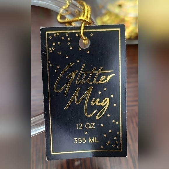 Double Walled (Insulated) Gold & Silver Glittery 12Oz Glass Coffee Mugs Set of 6 - Picture 4 of 12